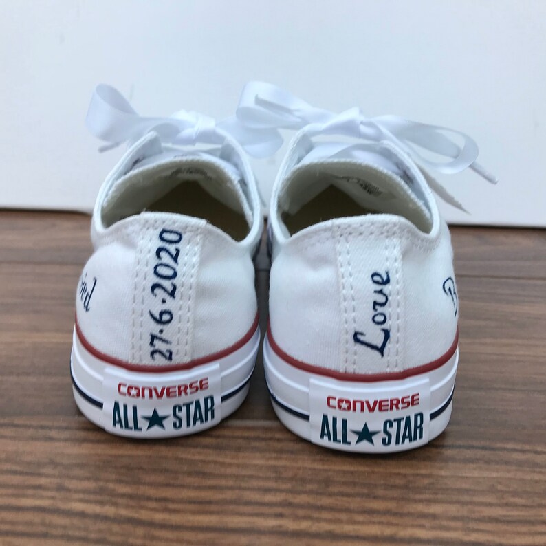 bride and groom custom converse shoes