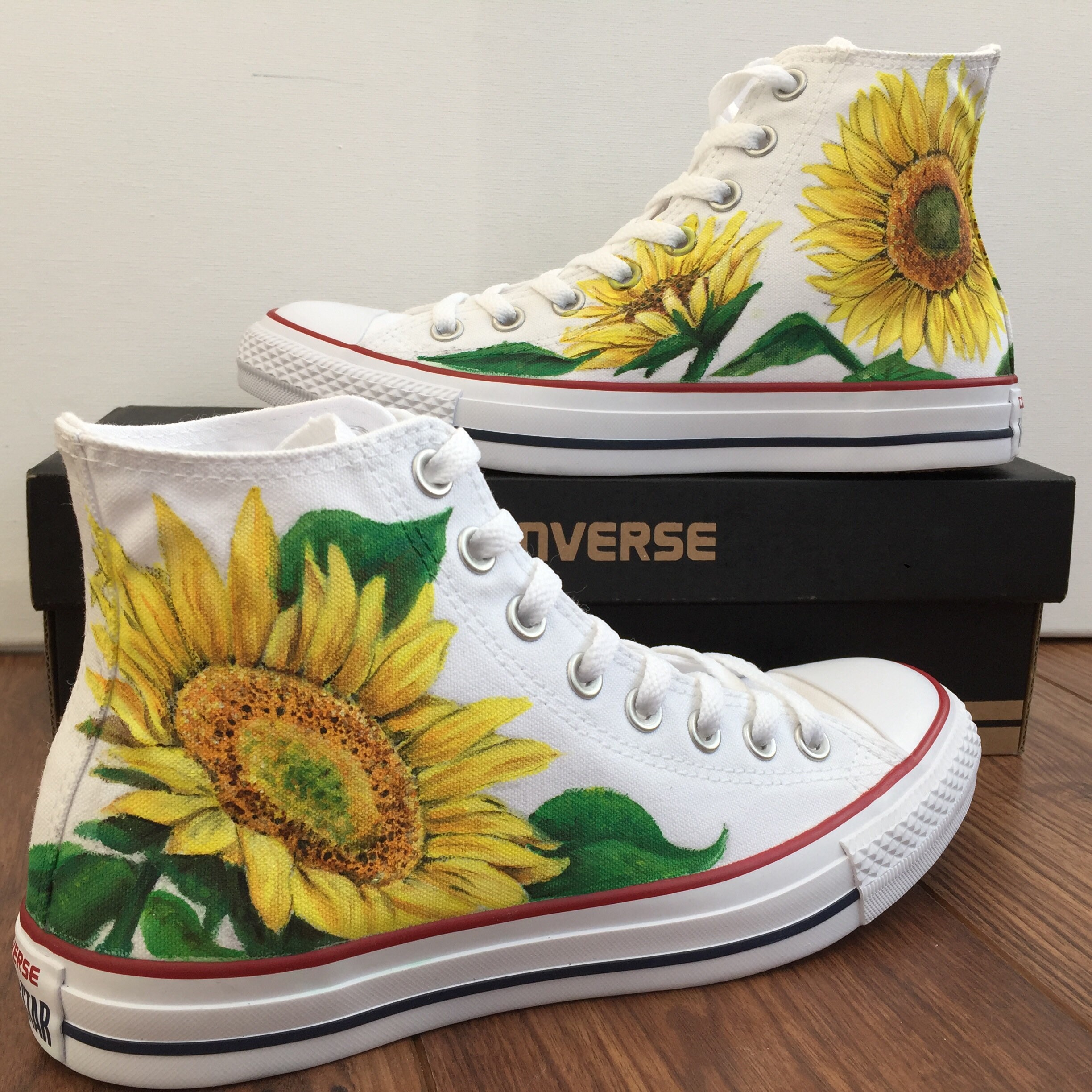 sunflower painted converse