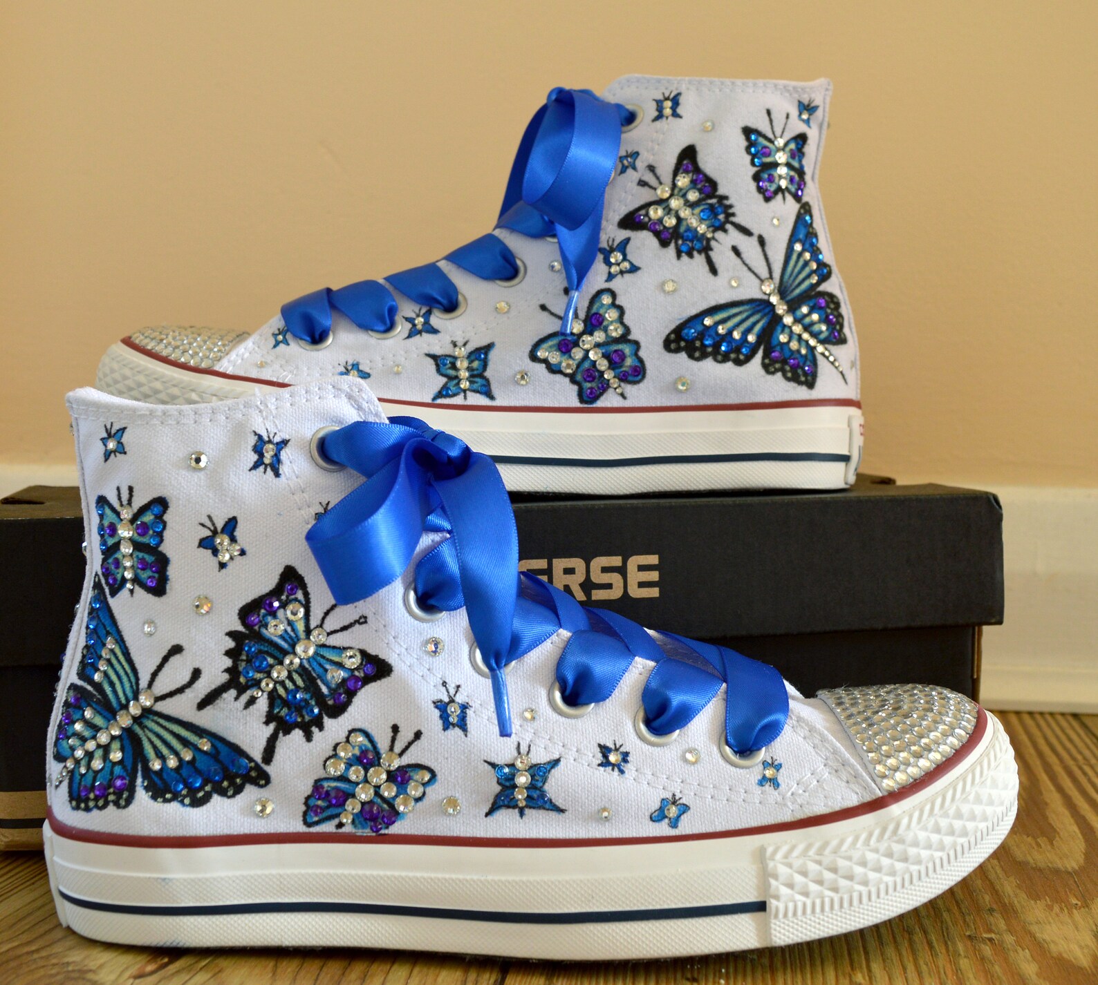 Original Custom Hand Painted Butterflies Converse Shoes with Etsy