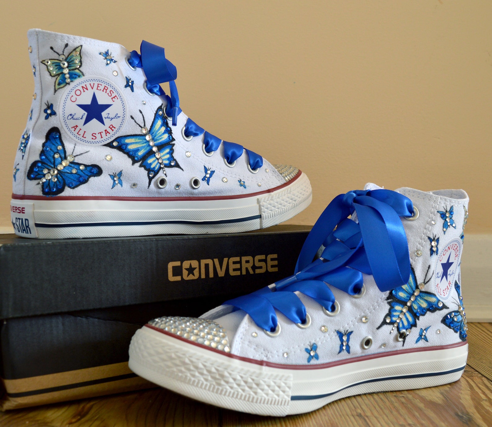 Original Custom Hand Painted Butterflies Converse Shoes with Etsy