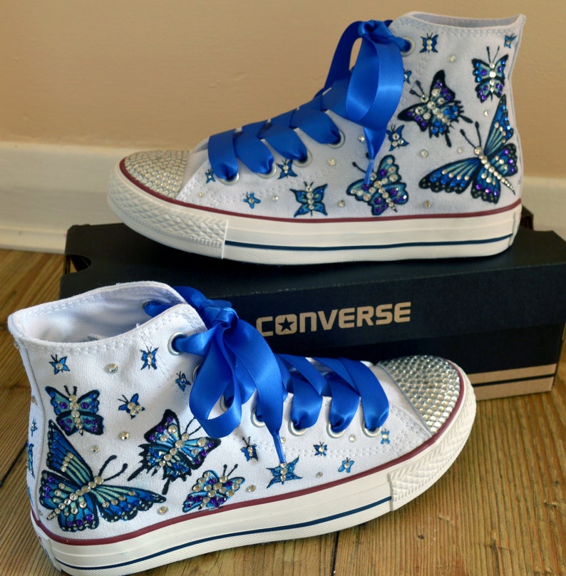 Original Custom Hand Painted Butterflies Converse Shoes with Etsy