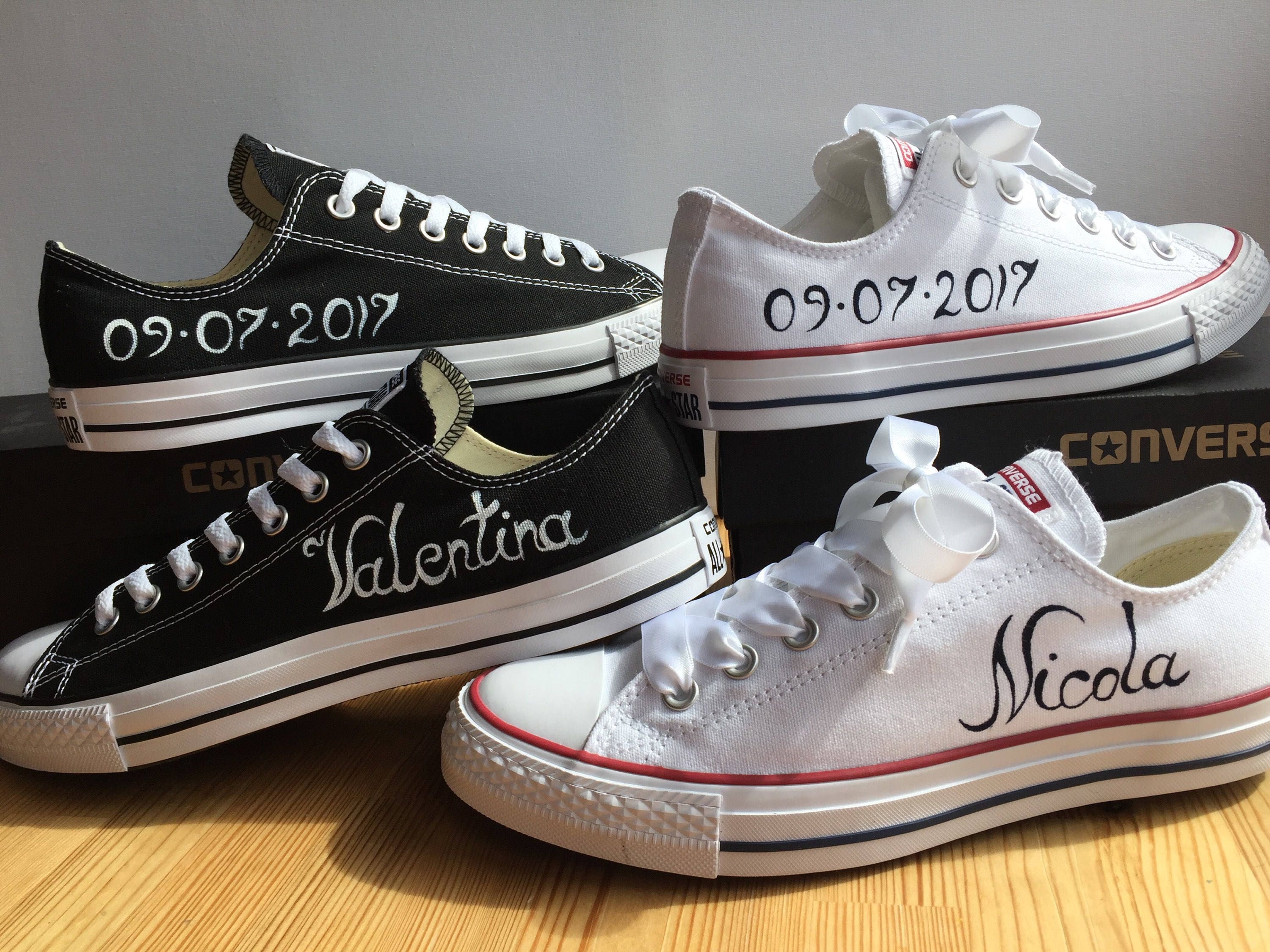 white satin converse