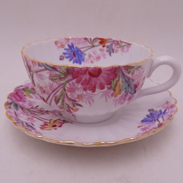 Vintage Spode Made in England English Bone China "Chelsea Garden" Teacup and Saucer Set - 5 Available English Tea Cup R9781