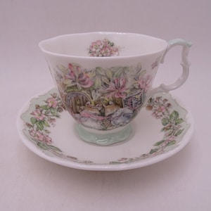 Vintage English Bone China Royal Doulton Brambly Hedge &quot;Summer&quot; Teacup and Saucer Set Cute English Tea Cup - So Cute!