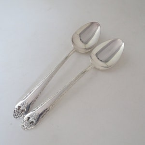 Two 1937 Holmes & Edwards International Silver &quot;Lovely Lady&quot;  Silverplate Place Oval Soup Spoons  - 3 Sets of 2 Spoons Available - 7.5&quot;