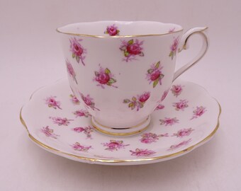 1920s Vintage Royal Albert  English Bone China  Pink Rose Teacup and Saucer Elegant Tea Cup