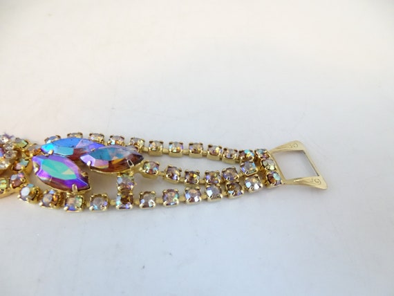 Vintage Julianna Style Rhinestone Bracelet on a G… - image 8