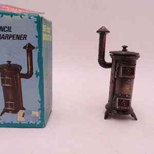 Temperamatite per stufa o riscaldatore a legna vecchio stile pressofuso vintage in scatola originale n. 8765