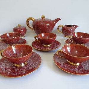 Stunning Mid Century Industria Ceramica Umbra ICU Italy Tea Set Coffee Set