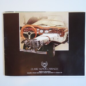 1984 Original &quot;The Classic Speedster&quot; Classic Motor Carriages Dealer Brochure Sales Kit