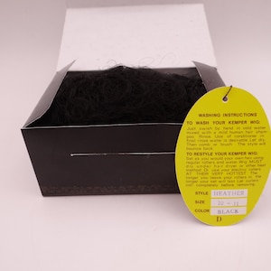 Kemper Originals Heather Size 10-11 Black Doll Wig - NIB - New in Box
