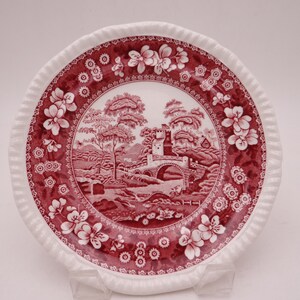 Vintage Spode Made in England "Spode Tower" Pink Bread and Butter Plate - 2 Available