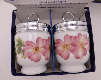 Vintage Paar Standard Größe "Pershore" Royal Worcester Egg Coddlers in Original Box