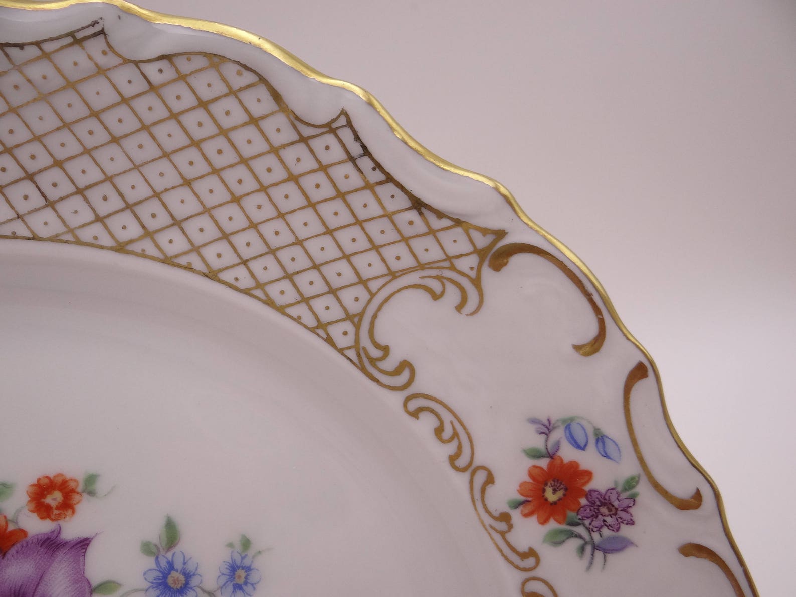 Vintage Schumann Bavaria US Zone Embossed Floral Plate Etsy