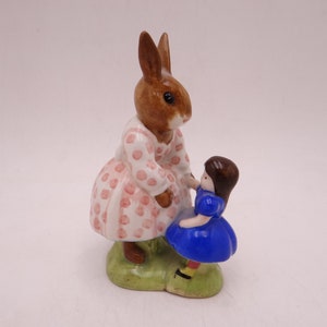 Vintage English Bone China Royal Doulton Dollie Bunnykins Figurine &quot;Playtime&quot; DB8- Retired
