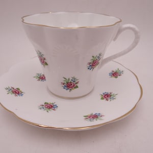 Vintage Montrose English Bone China Pink Rose Teacup and Saucer Lovely English Tea cup
