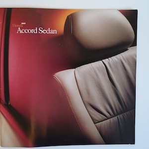 2001 Original Honda Accord Sedan Dealer Sales Brochure