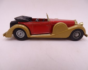 ミントコンディションのビンテージ マッチボックス Y-11 モデルズ・オブ・イエスタイヤー 1938 ラゴンダ ドロップヘッド クーペ ダイキャストカー