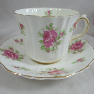 1930s Old Royal English Bone China Pink Rose Teacup English Teacup and Saucer Charming Tea Cup