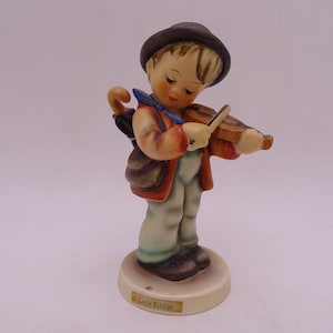 Mint Vintage Goebel MJ Hummel &quot;Little Fiddler&quot; Figurine #4 TMK-3 Violinist Wandering Fiddler