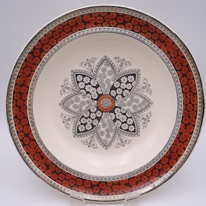 1870s Antique Vintage Copeland English Bone China Hand Painted Serving Bowl - Pattern 1924