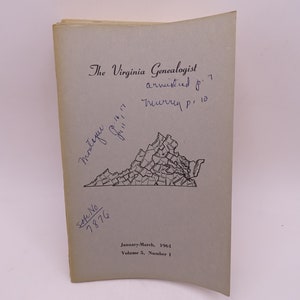 Vintage Genealogy Booklet  &quot;The Virginia Genealogist&quot; - 1961 and 1962 Pick Issue
