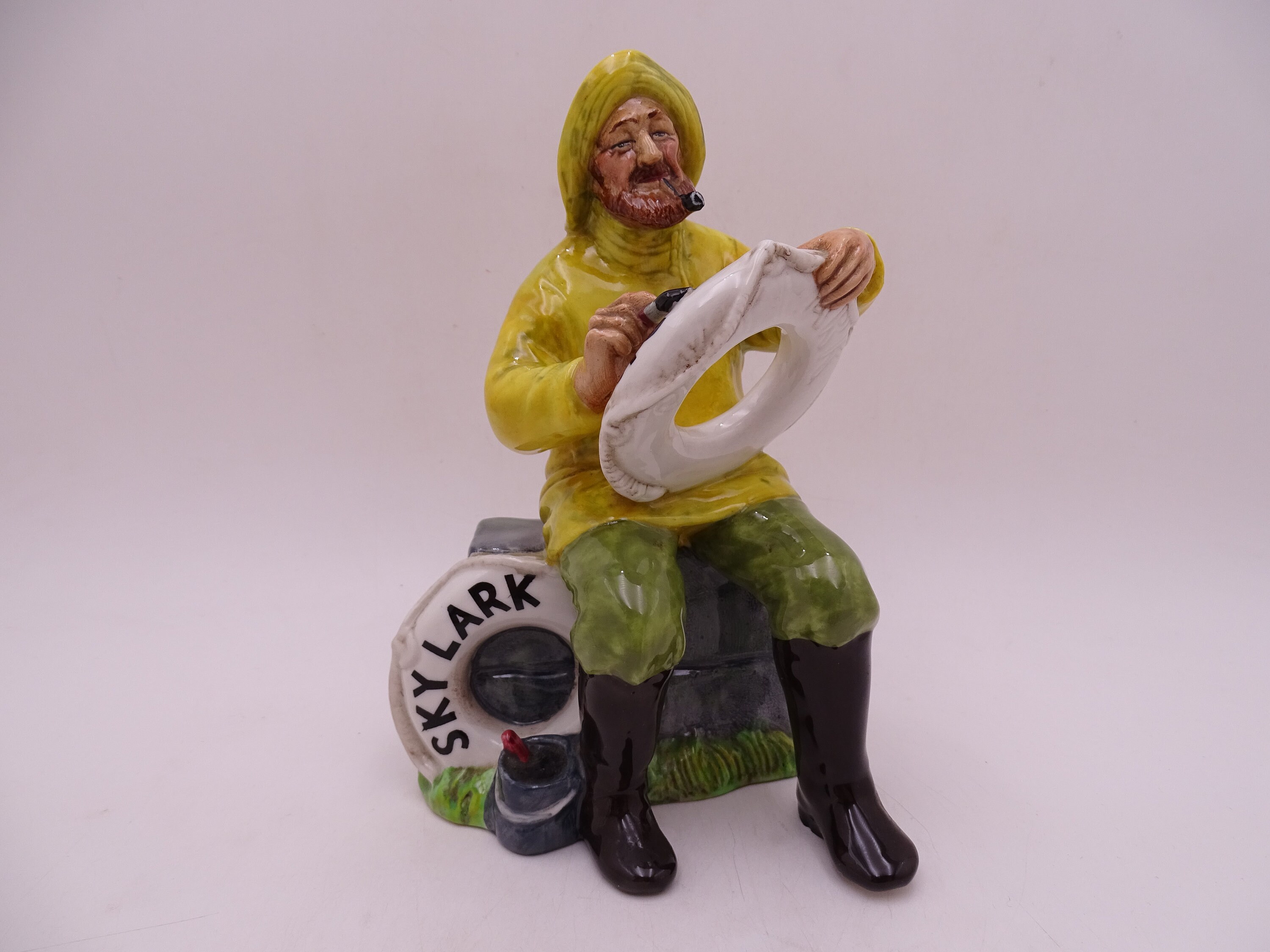 Near Mint Condition Vintage English Bone China Royal Doulton Figurine HN 2417 "The Boatman" Figurine
