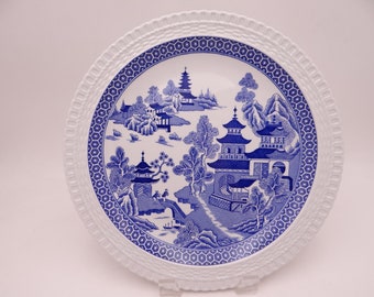 spode willow santa plate