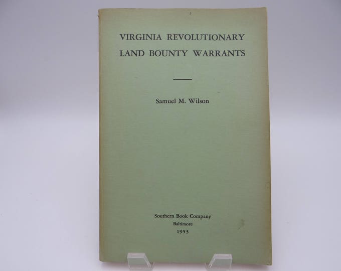 1953 Virginia Revolutionary Land Bounty Warrants by Samuel M. Wilson Etsy