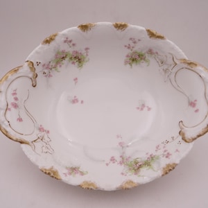 c1900 Antique Theodore Haviland Limoges France Teagarden and Schumate Austin Texas Medium Oval Vegetable or Serving Bowl