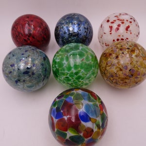 Large Vintage Hand Blown Decorative Glass Balls Bowl Fillers Decorative Balls Paperweights