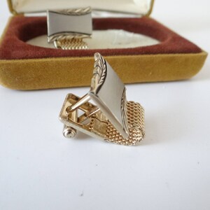 Boutons De Manchette Vintage HICKOK - Argenté Avec Strass - Style Art Déco - Occasion