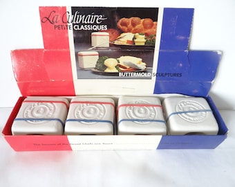 La Culinaire Shell Butter Molds - Set of Four Molds in the Original Box - Butter Pat Molds