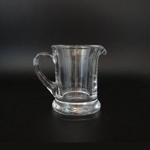 Vintage Cut Crystal Creamer and Sugar Set with a Pinstripe Design an Elegant Serving Set