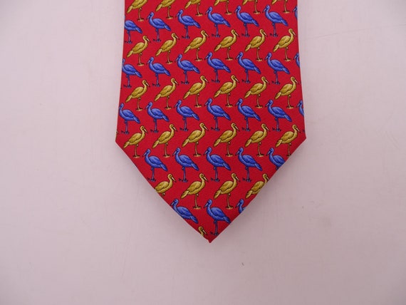 Silk Windsor Collection Italian Flamingo Tie 100%… - image 3