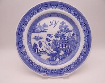 Vintage Spode Blue Room Collection Blue and White Dinner Plate "Willow"