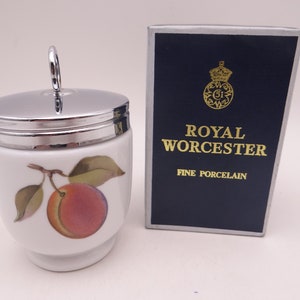 Vintage King Size &quot;Evesham&quot; Royal Worcester Egg Coddler in Original Box - 5 Available