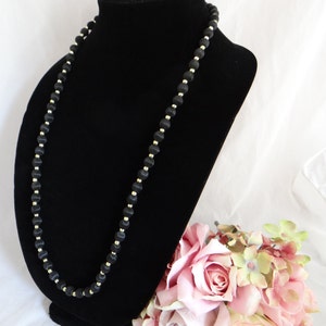 Long Lovely and Versatile Black Satin Necklace - So Pretty