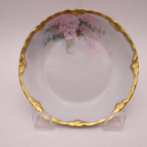 1900s Vintage Set of 8  REX Bavaria Pink Floral Sauce or Dessert Bowls