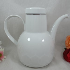 Vintage Rosenthal Lotus Platinum Coffee Pot with Lid - Mid Century Modern