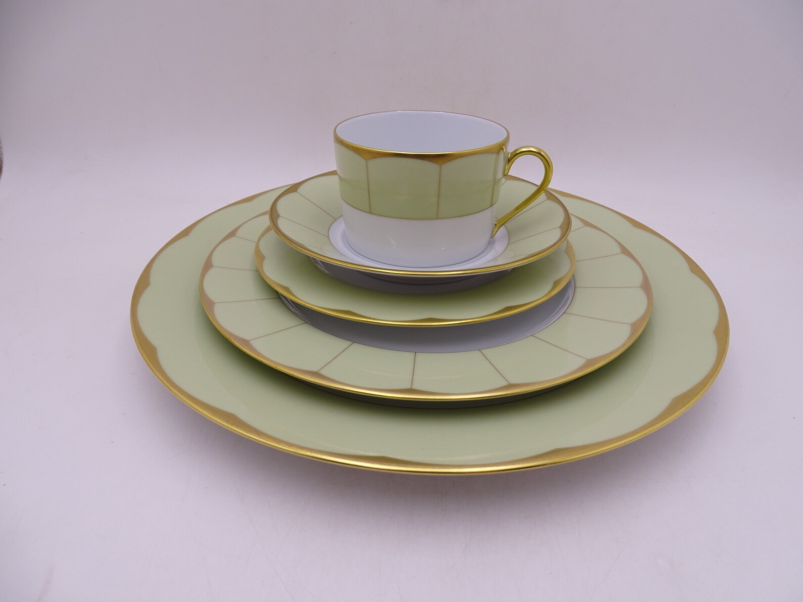 Vintage Haviland Limoges France Green illusion Etsy