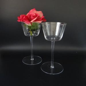 Pair of Tall Clear Glass 8.5&quot; Tall Vase Centerpiece Decor Tableware Table Setting - Table Decor