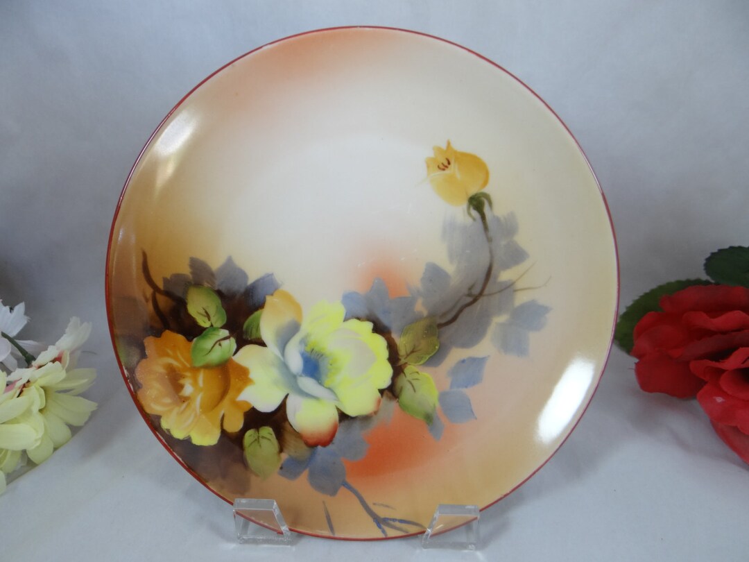1920s Vintage Hand Painted Morimura Colorful Flower Plate - Etsy