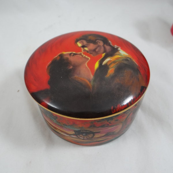 1991 "The Burning of Atlanta" - Gone with the Wind Music Box Collection - Jewelry Ring Trinket Box