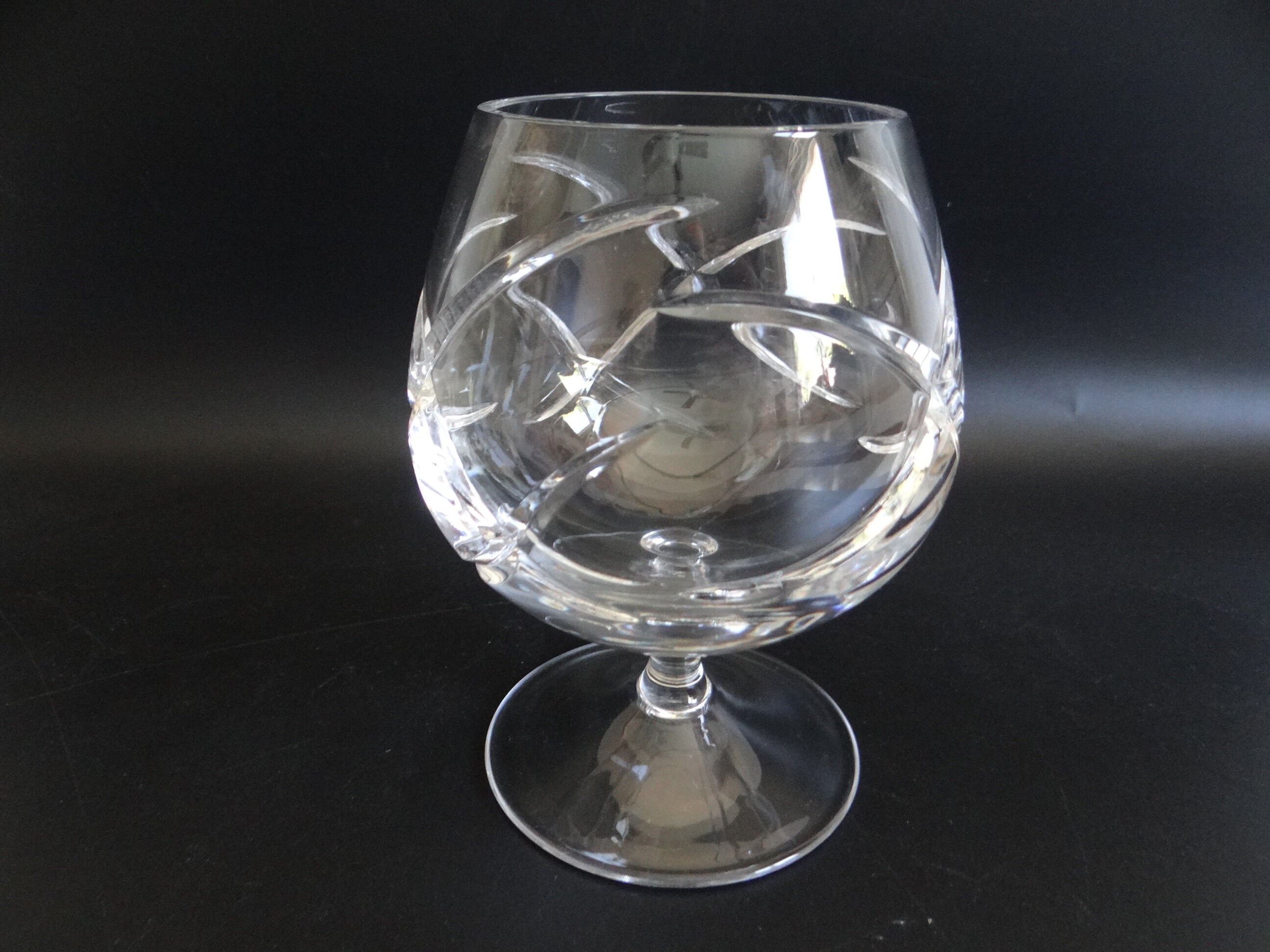 Set of 2 Large Vintage Crystal Brandy Snifter Brandy Glass Etsy