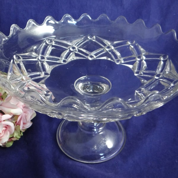 EAPG Nailhead Compote Footed Bowl - Lovely Piece of Early 20th Century Glassware - Gorgeous