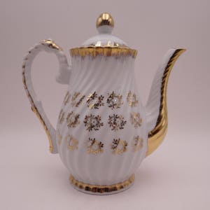 Vintage Japanane Style Antique Brushed Gold Teapot -  Cute