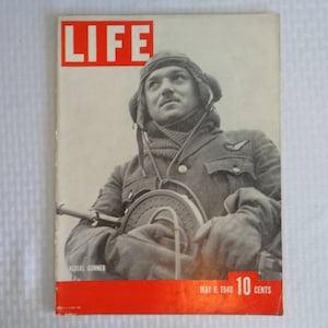 Vintage 1940 Life Magazine Wartime Issue May 6 &quot;Aerial Gunner&quot; - Royal Air Force