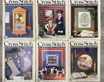 1988 Cross Stitch & Country Crafts Magazines - Choose One - Color Patterns Charts - A Year of Patterns Available