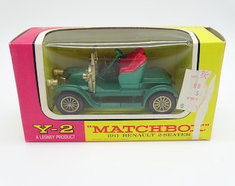 MIB 1960s Vintage Lesney Matchbox Y-2 Models of Yesteryear 1911 Renault Die Cast with Original Box